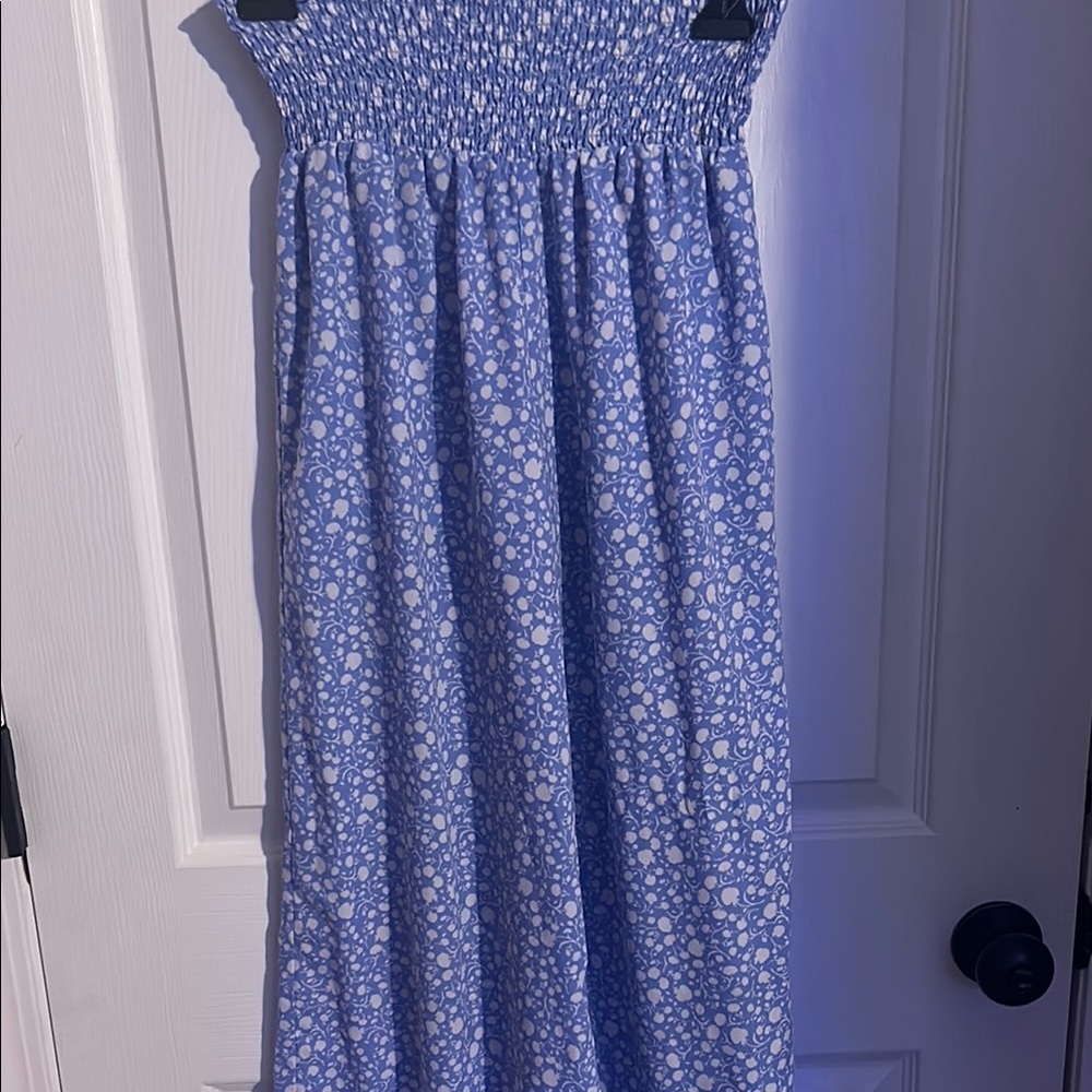 Sienna Sky Straight Leg Blue and White Jumpsuit
